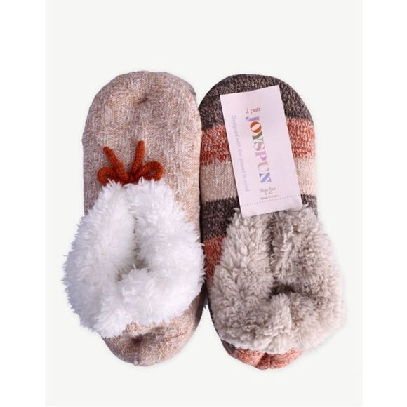 Women's Knit Cozy Soft Slipper Socks, 2-Pack, Size 4-10 - Picture 3 of 8